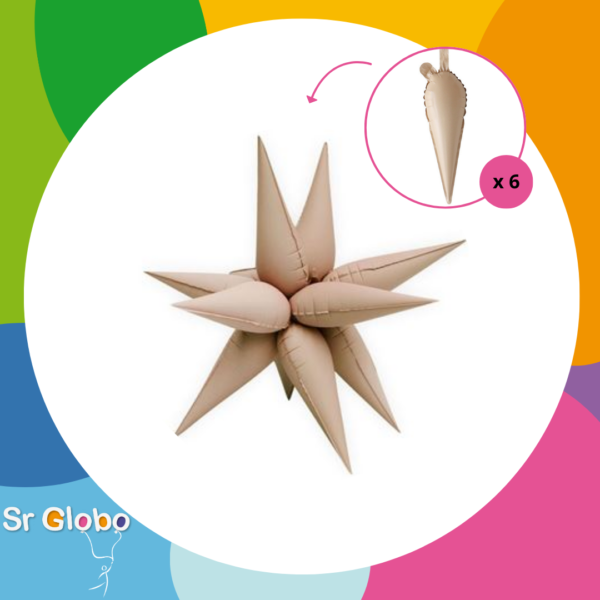 Puntas 22" crema pastel vintage (6 unidades)