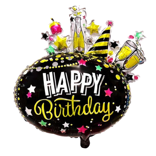 Happy Birthday 24" destellos