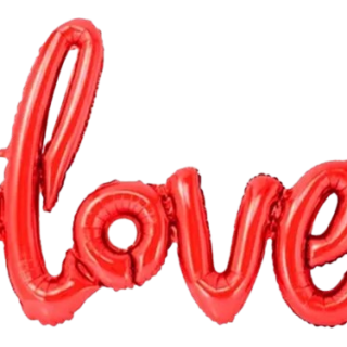 Frase "love" 14" rojo