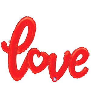 love con o de corazon 100 x 60 cms rojo