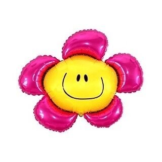 ANAGRAM 14" Flor fucsia sonriente smile
