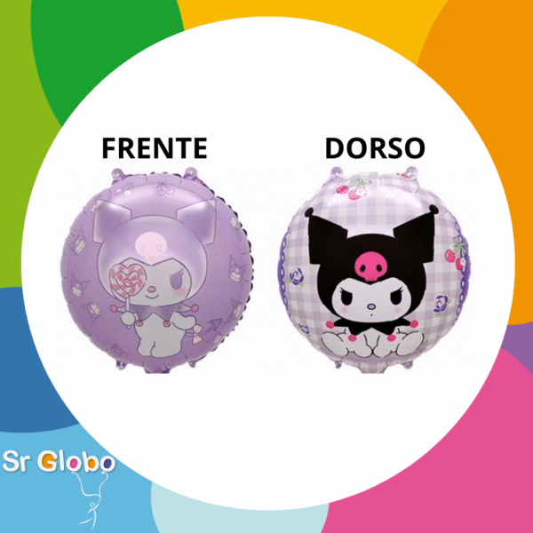 18" kuromi lila doble cara