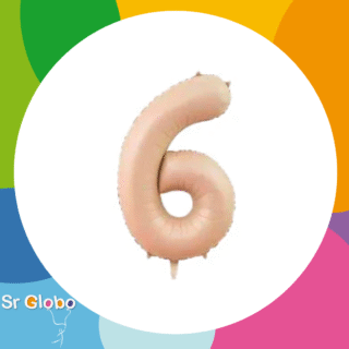Número 6 beige 32" (2 unidades)