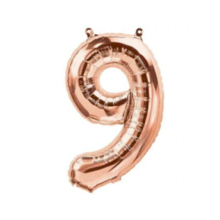 OVNIBALLOONS 34" Número 9 rosa gold DISCONTINUO