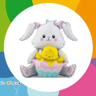 24" conejo con pollito "pascuas"