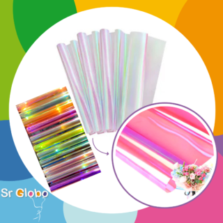 Papel coreano 50x50cms iridiscente tornasol (10 hojas)