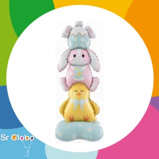 Conejo pascuas con base (120x55cm)