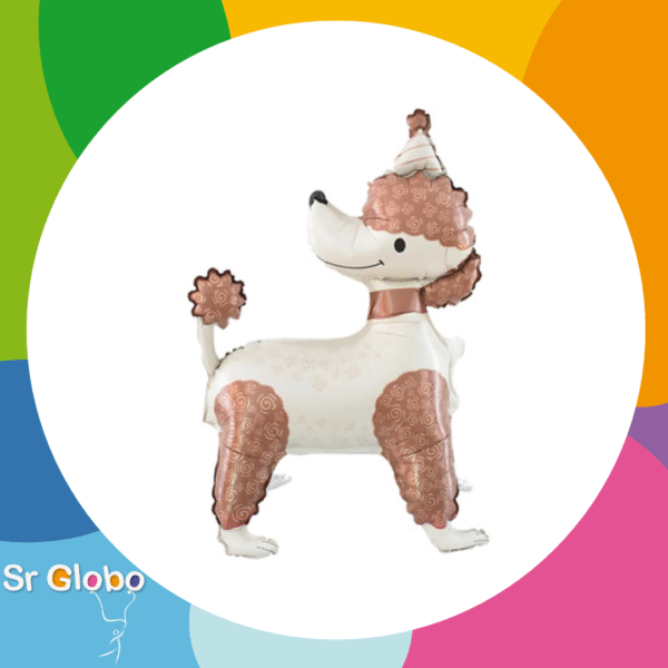 Perro caniche cumpleañero 24" beige