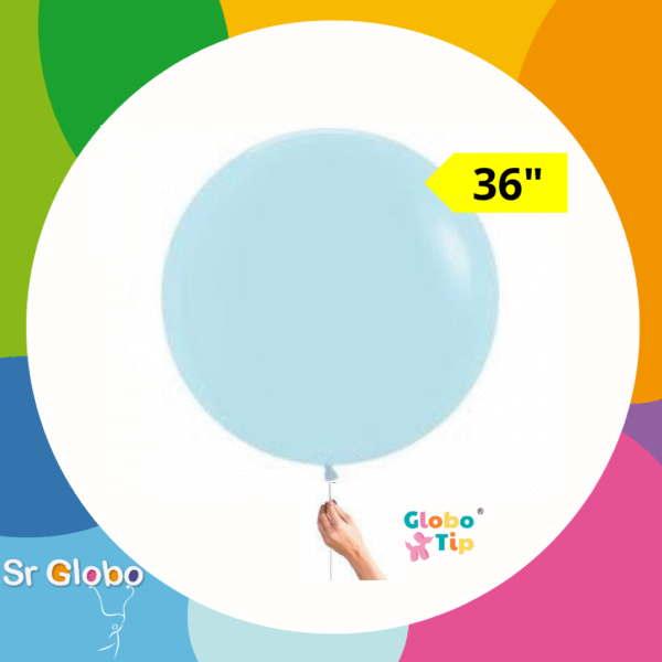 GLOBO TIP 36" celeste pastel